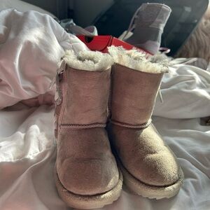 UGG Gray Kids Boots with Shearling Lining